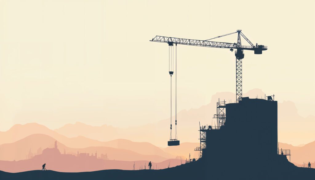 Construction site machinery