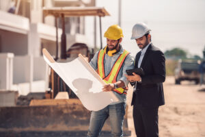 Workers at a construction site